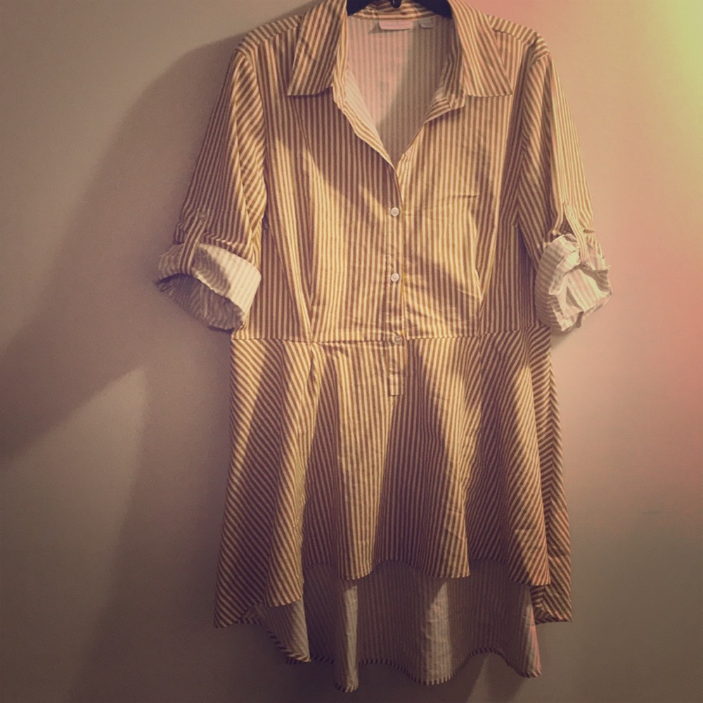 Striped high low top